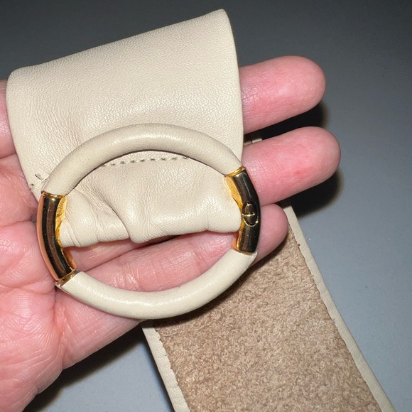 Christian Dior Vintage Leather Belt with Round Buckle Waist Belt Size Small - Picture 10 of 14